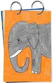 Watercolor resist elephant by lily g., 4th grade. How To Draw An Elephant Art Projects For Kids