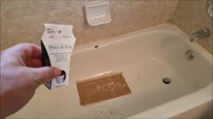What`s the suggested way to clean the chipped paint before applying the paint? Chip In Your Porcelain Tub Use This Youtube