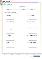 For ease of grading, identical worksheets, including the answers, are printed in section nos. 7th Grade Math Worksheets Pdf Grade 7 Maths Worksheets With Answers