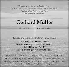 The catechism of cardinal gerhard müller. Traueranzeigen Von Gerhard Muller Trauer Anzeigen De