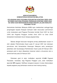 Jom uji minda join kuiz sini: Kerajaan Luluskan Pelarasan Gred Pegawai Perubatan Pegawai Pergigian Kontrak Ke Pegawai Tetap