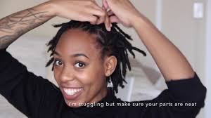 The trick lays in visual emphasizing the difference between long and short strands. Styles For Short Locs 2 Youtube