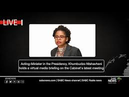 She is the minister of small business development of the republic of south africa from 29 may 2019. Cabinet Meeting I Acting Minister In The Presidency Khumbudzo Ntshavheni Holds A Media Briefing Youtube