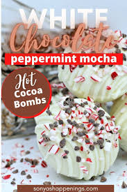 White Chocolate Peppermint Hot Cocoa Bombs Recipe In 2020 Peppermint Hot Cocoa White Chocolate Recipes Holiday Dessert Recipes