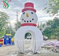 Outdoor Christmas Decoration LED Giant Snowman Decoration Motif Lights