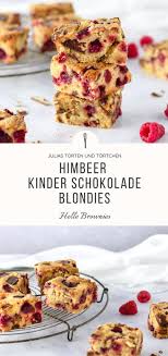 Himbeer Kinderschokolade Blondies Blondies Rezept Kinderschokolade Kinder Schokolade