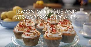 How To Make Mary Berry S Lemon Meringue And Strawberry Cupcakes Yum Video Leo Sigh Lemon Meringue Cupcakes Recipe Mary Berry Lemon Meringue Mary Berry