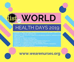 Health Day S 2019 List Was Enclosed To Health Day Celebration For Indian And World This Health Day Calendar 2019 List Of In Health Day World Health Day Health