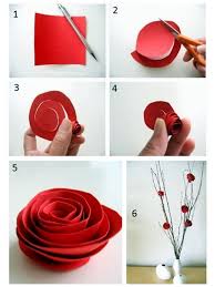 Buat lingkaran dari bahan pita. Cara Membuat Bunga Dari Kertas Lengkap Dengan Gambar