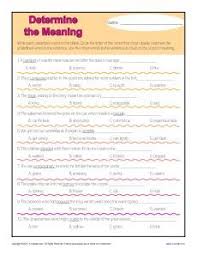 Determine The Meaning Context Clues Worksheets For 4th Grade Context Clues Worksheets Context Clues Math Review Worksheets