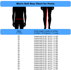 Mens Suit Sizing Chart