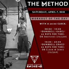 Lift dumbbells off the ground. Workout Of The Day Saturday April 7 2018 With A 20 00 Running Clock 00 00 10 00 Dumbbell Isabel 60 Rep Workout Crossfit Workouts Crossfit Training