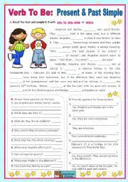 english exercises verb to be am is are