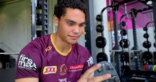 Xavier coates of the maroons scores a try during game two of the 2020 state of origin series source: Young Winger Xavier Coates Rises For A Very Special Occasion His Nrl Debut Special Occasion Occasion Special