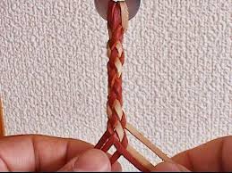 ウォレットロープに最適 革ヒモ６つ組み 六つ編み レザークラフト アクセサリー 手作り ハンドメイド