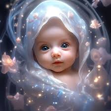 Сладкий ребёнок эмбрион в утробе, …» — картинка создана в Шедевруме