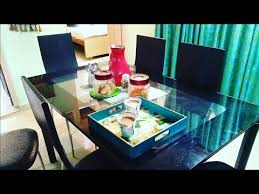 There's so much here to love, from the fresh eucalyptus, to the natural table runner, to the grey linen napkins, to the simple fig and sprig placed on each plate. Dining Room Decorating Ideas Dining Table Decoration Ideas Diy Indian Home Tour Mandir Organization Youtube