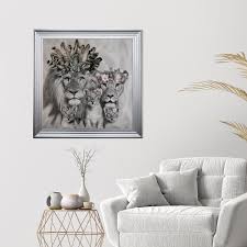 Maybe you would like to learn more about one of these? Shh Interiors Lion Family With Three Cubs Framed Wall Art Fab Home Interiors