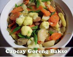 Kembang kol•wortel besar•pokcoy•kembang tahu (ga pake karena lg. Cara Membuat Capcay Kering Kami