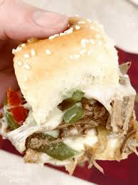 If you've got a house full of carnivores like i do, this crock pot philly cheesesteak sandwich is a great recipe for dinnertime. Crock Pot Philly Cheese Steak Sliders Sidetracked Sarah
