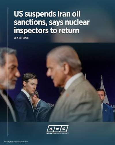 The United States suspended sanctions on Iranian oil after Vice President JD Vance said Iran would allow UN nuclear inspectors to return to the country. Link to full story in the comments