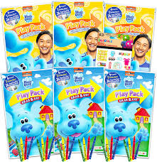 Free printable blues clues coloring pages for kids blue's clues is a children's television series that was shown in the nickelodeon from 1996 to 2006. Buy Blues Clues Party Favors Packs Bundle Includes 6 Sets With Blue S Clues And You Stickers Coloring Books And Crayons Blues Clues Party Supplies Online In Indonesia B08hw6d3t5