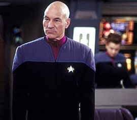In Star Trek: Insurrection (1998), Picard says he can hear a microscopic  misalignment of a ship sensor, as the crew's youth starts returning to  them. This is because in his youth, he