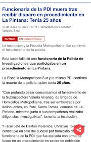 Maybe you would like to learn more about one of these? Roberto Ampuero Di Twitter Consternacion Al Enterarnos Que Subinspectora De Pdi Valeria Vivanco Fue Asesinada Hoy Por Delincuentes En Santiago Valeria Atendio En Madrid El Plebiscito Nuestras Condolencias A Su Familia Y
