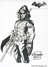 Batman and robin coloring pages are a fun way for kids of all ages to develop creativity, focus, motor skills and color recognition. Robin Arkham City Batman Coloring Pages Printable