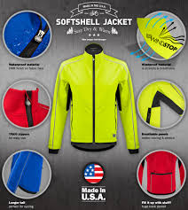 New Aero Tech Mens Usa Softshell Cycling Jacket Quality Cold Weather Biking Coat