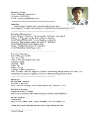Basic Resume Sample Objective