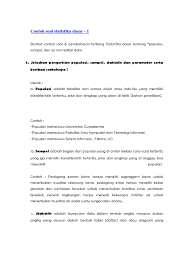 Probabilitas dan statistika contoh soal dan pembahasanya. Contoh Soal Statistika