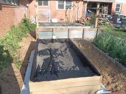 This Is Our 4 X8 Wicking Bed Our Version Of A Large Earthbox Next We Added 2 Layers Of Landscape Fabric Wicking Garden Bed Wicking Beds Raised Garden Beds