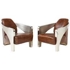 Pair Of French Art Deco Aviator Armchairs In Chrome And Leather In 2020 French Art Deco Armchair Vintage Art Deco