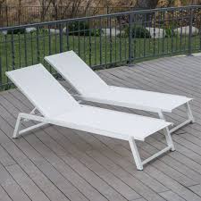 Moshier Outdoor Mesh Double Reclining Chaise Lounge In 2020 Pool Lounge Chairs Beach Lounge Chair White Chaise Lounge