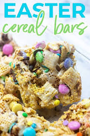 Ooey Gooey Easter Cereal Bars Recipe Easter Dessert Recipes Easy Easy Easter Recipes Easy Easter Desserts