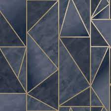 The themes seen in these. Charon Navy Gold Wallpaper Holden 91143 Geometric Wallpaper Wonderwall By Nobletts