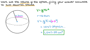 Check spelling or type a new query. Question Video Finding The Volume Of A Sphere Nagwa