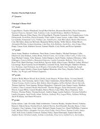 Brother Martin High School 3rd Quarter Principal's Honor Roll 12th grade:  Logan Bertot, Charles Blanchard, Joseph Bon-Mardio