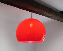 Large Red Lampshade 1970s Acrylic Ceiling Light Shade 1960s 1970s Decor Huge Ball Lampshade Mid Century Lighting In 2020 Red Lamp Shade Ceiling Light Fittings Ceiling Light Shades