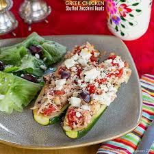 Stuff them with a mixture of ground beef, onions and chili; Greek Chicken Stuffed Zucchini Boats Cupcakes Kale Chips
