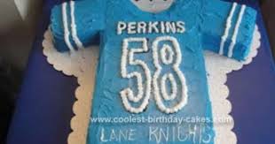 Homemade Jersey Cake Design I Made Two 9x13 In Pans For This Jersey Cake Design I Then Made A T Homemade Birthday Cakes Cool Cake Designs Cool Birthday Cakes