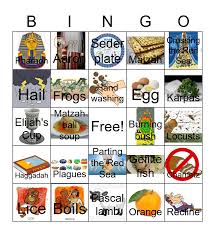 Passover Bingo Card