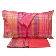 Lenzuola matrimoniali bassetti dai colori fluo effetto evidenziatore. Set Lenzuola 2 Piazze Randi Tinto In Filo Scozzese Tornado Rosso
