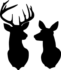 Love buck and doe silhouette. Buck And Doe Deer Silhouette Stencil Or Decal Overall Size Etsy