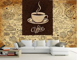 مخصص الغذاء متجر خلفية الرجعية Coffee 3d الرجعية الجداريات لغرفة المقهى مطعم فندق حائط الخلفية ورق جدران بي في سي Aliexpress