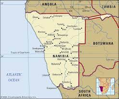 If you are interested in namibia and the geography of africa our large laminated map of africa might be just what you need. Namibia History Map Flag Population Capital Facts Britannica