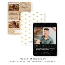 With custom fonts, include everything from their graduation year, alma mater, and future plans. Graceful Writing 4x8 Photo Card By Shutterfly Shutterfly