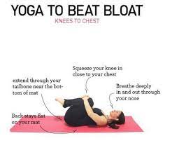 This yoga pose to relieve gas is simple yet effective. Wind Relieving Pose Helps Relieve Bloating And Gas Pains Beat Bloating Yoga Poses Getting Rid Of Bloating