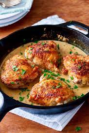 Make This French Chicken Casserole For Dinner This Week Creamy Mustard Sauce Chicken Thights Recipes Mustard Chicken Recipes